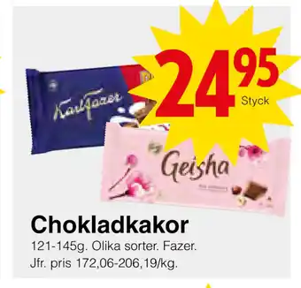 Matöppet Chokladkakor erbjuda