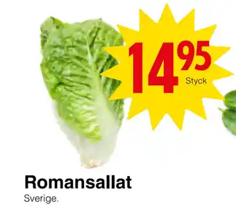 Matöppet Romansallat erbjuda