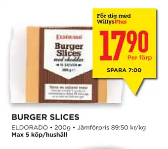 Willys Hemma BURGER SLICES erbjuda