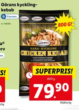 Lidl Görans kycklingkebab erbjuda