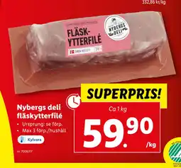 Lidl Nybergs deli fläskytterfilé erbjuda