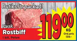 Supergrossen Rostbiff erbjuda