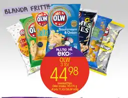 EKO OLW Snacks/Chips Olika smaker, 90-175 g erbjuda