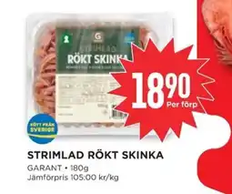 Willys STRIMLAD RÖKT SKINKA erbjuda