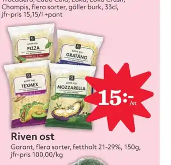 Hemköp Garant riven ost erbjuda