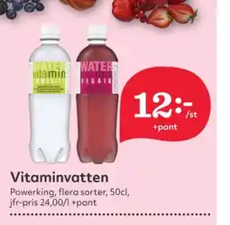 Hemköp Powerking vitamindryck water vitamin immunity citron & lime erbjuda