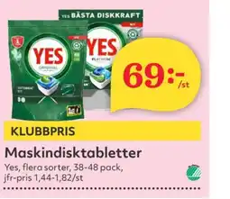Hemköp Yes diskmaskintabs erbjuda