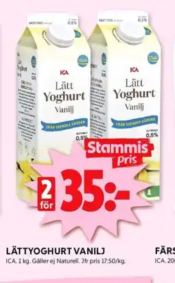 ICA Kvantum Arla yoghurt erbjuda