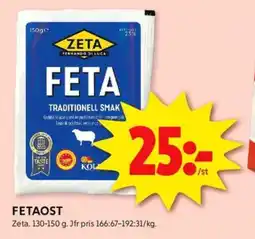 ICA Kvantum Zeta fetaost erbjuda