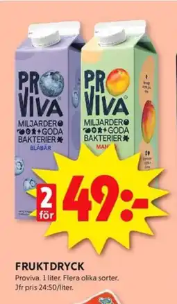 ICA Kvantum Proviva fruktdryck erbjuda