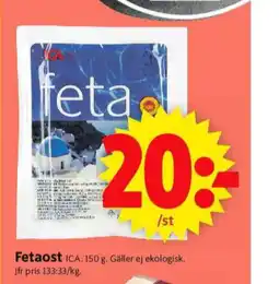 ICA Supermarket Zeta fetaost erbjuda