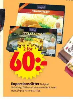 ICA Supermarket Dafgårds färdigrätter erbjuda