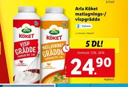 Lidl Arla köket vispgrädde erbjuda