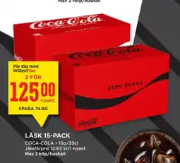 Willys Coca cola läskedryck erbjuda