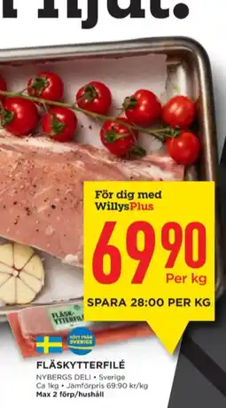 Willys Nybergs deli fläskytterfilé erbjuda