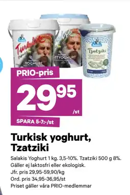 City Gross Turkisk yoghurt, Tzatziki erbjuda