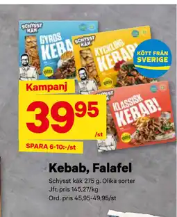 City Gross Kebab, Falafel erbjuda