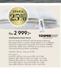 Seng Temprakon täcke erbjuda