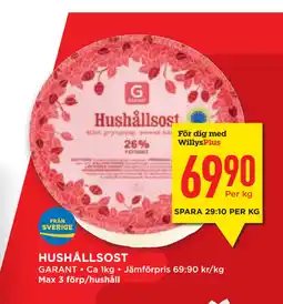 Willys Hemma HUSHÅLLSOST erbjuda