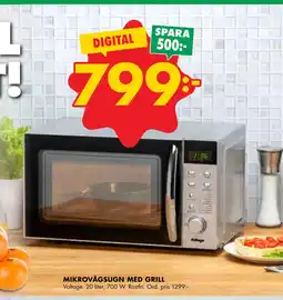 ÖoB MIKROVÅGSUGN MED GRILL erbjuda