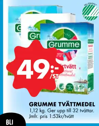 ÖoB GRUMME TVÄTTMEDEL erbjuda