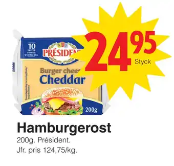 Matöppet Hamburgerost erbjuda