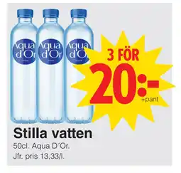 Matöppet Stilla vatten erbjuda