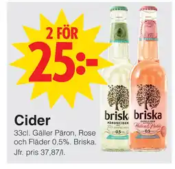 Matöppet Cider erbjuda