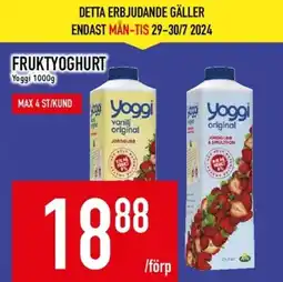 Matdax Yoggi yoghurt erbjuda