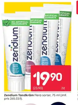 Rusta Zendium tandkräm erbjuda