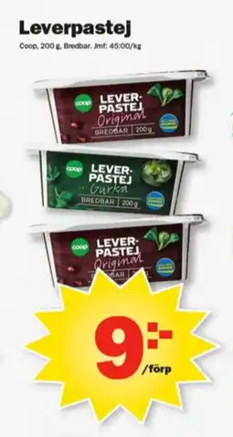 Pekås Coop leverpastej erbjuda