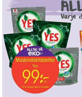 EKO Maskindisktabletter erbjuda