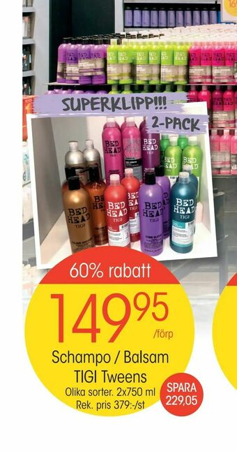 EKO Schampo / Balsam TIGI Tweens erbjuda