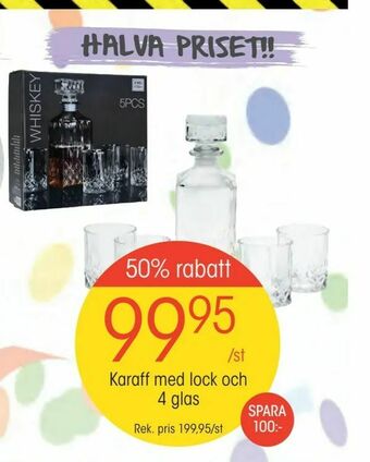 EKO Karaff med lock och 4 glas erbjuda