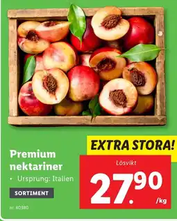 Lidl Premium nektariner erbjuda