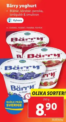Lidl Bärry yoghurt erbjuda