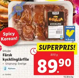 Lidl Färsk kycklinglårfile erbjuda