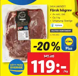 Lidl Färsk högrev erbjuda