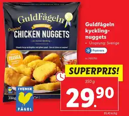 Lidl Guldfågeln kyckling- nuggets erbjuda