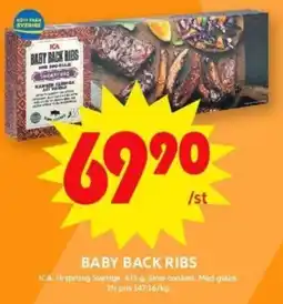 ICA Maxi BABY BACK RIBS erbjuda