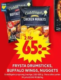 ICA Maxi FRYSTA DRUMSTICKS, BUFFALO WINGS, NUGGETS erbjuda