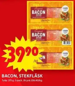 ICA Maxi BACON, STEKFLÄSK erbjuda