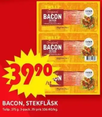 ICA Maxi BACON, STEKFLÄSK erbjuda