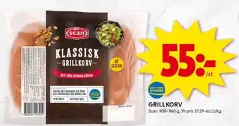 ICA Kvantum GRILLKORV erbjuda