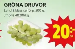 GRÖNA DRUVOR Land & klass se förp. 500 g.