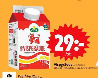ICA Nära Vispgrädde erbjuda