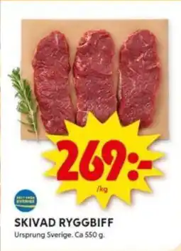 ICA Kvantum SKIVAD RYGGBIFF erbjuda
