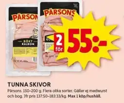 ICA Kvantum TUNNA SKIVOR erbjuda
