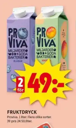 ICA Kvantum FRUKTDRYCK erbjuda