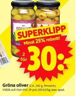 ICA Supermarket Gröna oliver erbjuda
